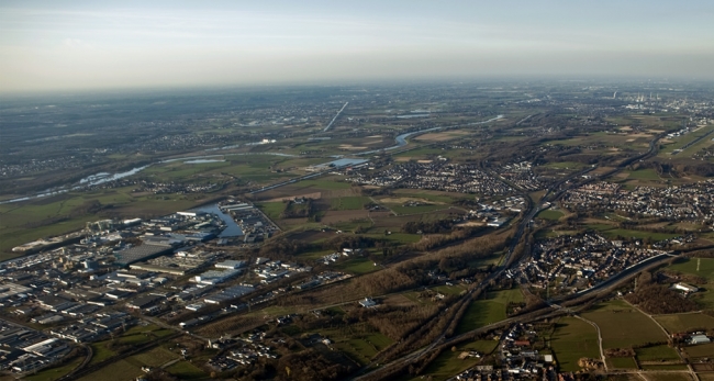 Een blik op Itteren vanuit de lucht.