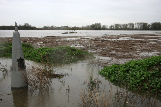 De grenspaal in Herbricht heeft het ook niet droog gehouden. De Maas voert nu veel rommel af dat in afgelopen tijd in de oevers is gegooid en laat dit verder stroomafwaarts in de weilanden weer achter. Aan de overkant van de Maas ziet u in de verte de voorraad kiezel liggen met de verwerkingsinstallaties.
De grenspaal in Herbricht heeft het ook niet droog gehouden. De Maas voert nu veel rommel af dat in afgelopen tijd in de oevers is gegooid en laat dit verder stroomafwaarts in de weilanden weer achter. Aan de overkant van de Maas ziet u in de verte de voorraad kiezel liggen met de verwerkingsinstallaties.