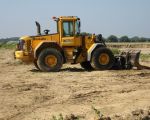 De Volvo L 120E wiellader. (30-8-2008 - Han Hamakers)