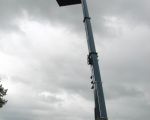 Heightseeing. Vanwege het slechte weer was de hoogte beperkt tot 45 meter. (3-10-2008 - Han Hamakers)