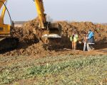 Onlangs is het archeologisch onderzoek van verleden jaar voortgezet op een locatie ten zuiden van hoeve Hartelstein. (29-1-2009 - Jan Dolmans)