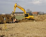 Na een korte onderbreking is het archeologisch onderzoek door Archol B.V. uit Leiden begin van de week weer hervat. (5-3-2009 - Jan Dolmans)