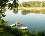 Doorkijkje aan de Maas met aan de overkant de verlaagde oever van Hochter Bampd. (9-9-2009 - Jan Dolmans)