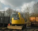 Opruimwerkzaamheden bij de Geul na het hoogwater van januari. (26-1-2011 - Mathy Peters )