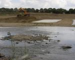 Er is hier vanaf de oever een verbinding gemaakt met de grindeilanden in het midden van de Maas. Je kunt straks misschien ook nog, naast een bezoek aan het paardengraf uit de 17de eeuw, een wandeling door de Maas maken. Als de waterstand van de Maas dan ook nog meewerkt .....


  (7-7-2011 - Jan Dolmans)