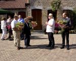 Links Pie Bours, daarnaast de Heer Smeets en rechts de Heer Janssen. 
Alle drie ondernemers die het hart voor de gemeenschap van Itteren op de goede plaats hebben zitten.  (24-9-2011 - Jan Dolmans)