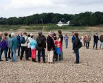 Op de achtergrond de futuristische woning van Janssen Hanraths aan de overzijde van de Maas.  (15-9-2012 - Jan Dolmans)