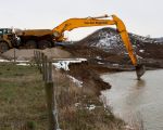 Vandaag, 15 maart 2013, was de laatste dag van de ontgrinding in het gebied tussen Itteren en Borgharen.  (15-3-2013 - Jan Dolmans)